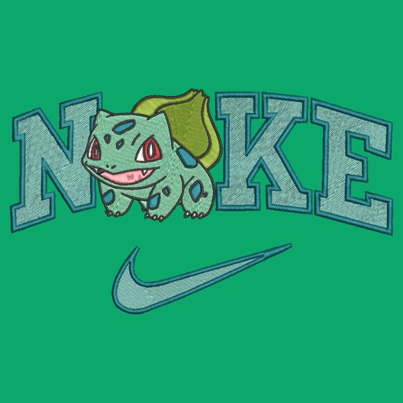 Nike Pokemon Bulbasaur Embroidered Adult Unisex Crewneck Sweatshirt Cozy - Picture 9 of 14